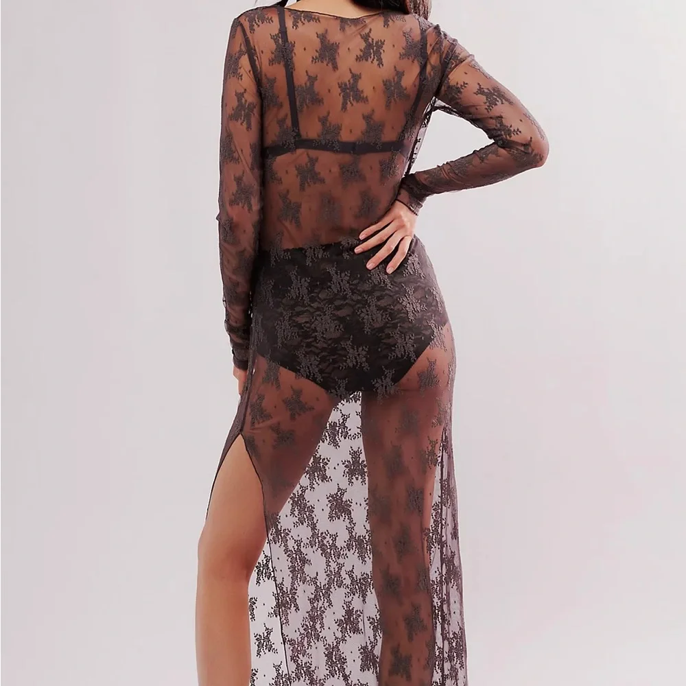 Free People Lady Lux Maxi Slip, Dark Gull Grey, Size XS, NEW - Picture 2 of 4